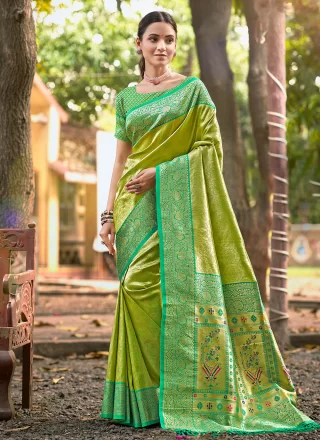 Green Kanjivaram Silk Classic Sari