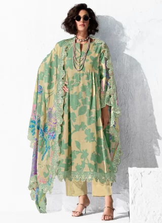 Green Muslin Salwar Suit