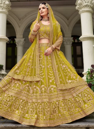 Green Net Lehenga Choli
