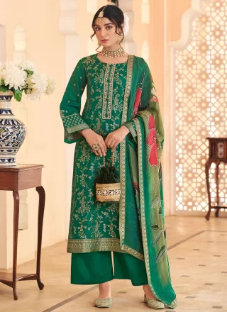 Green Pure Dola Salwar Suit