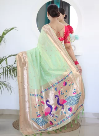 Green Silk Classic Saree