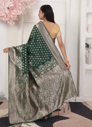 Green Silk Classic Saree