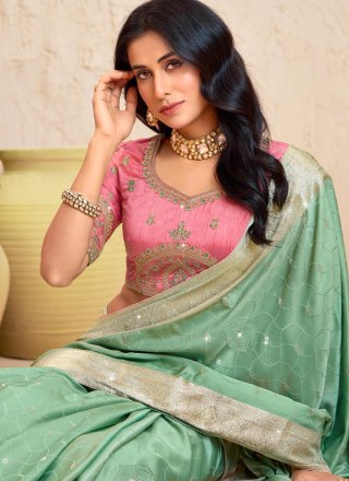 Green Silk Designer Saree