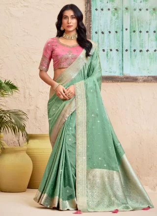 Green Silk Designer Saree