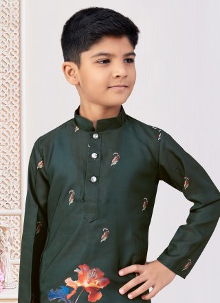 Green Silk Kurta Pyjama