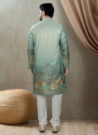 Green Silk Kurta Pyjama