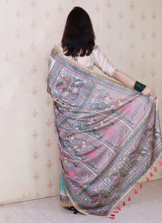 Green Tussar Silk Trendy Saree