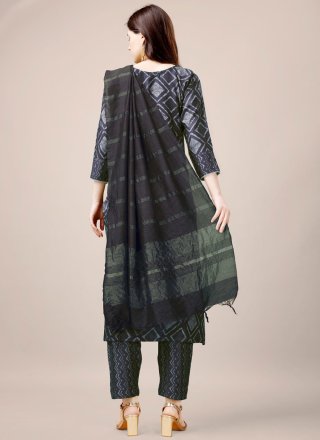 Grey Rayon Readymade Salwar Suit