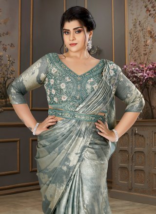 Grey Shimmer Classic Sari