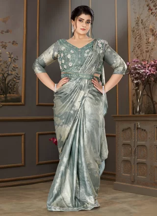 Grey Shimmer Classic Sari