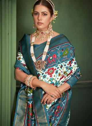 Grey Silk Contemporary Saree