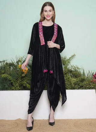 Groovy Black Velvet Gown