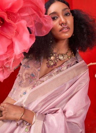 Handloom Silk Traditional Saree with Weaving and Zari Work