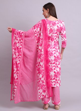 Hot Pink Cotton Salwar Suit