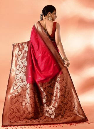 Hot Pink Silk Classic Sari