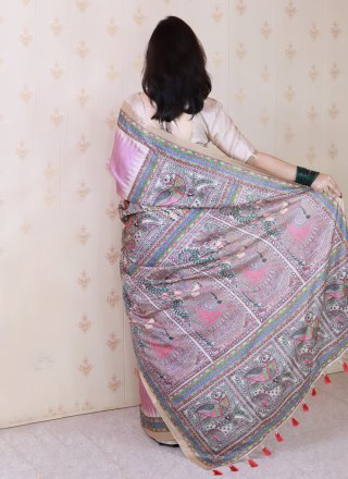 Hypnotizing Purple Tussar Silk Classic Sari