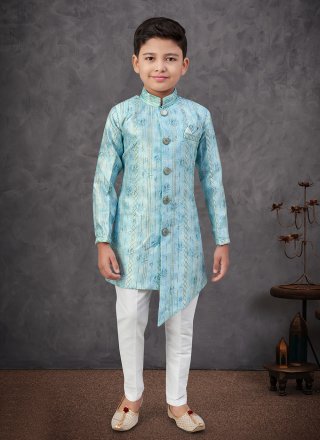 Imported Indo Western In Aqua Blue