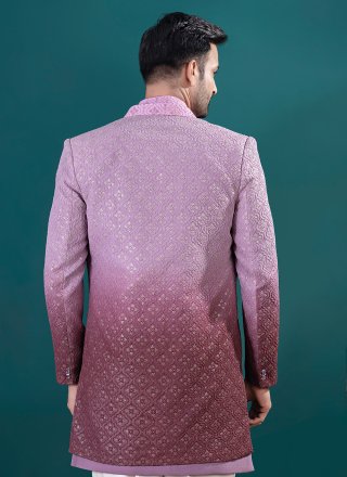 Imported Kurta Payjama with Jacket with Lucknowi Work Work