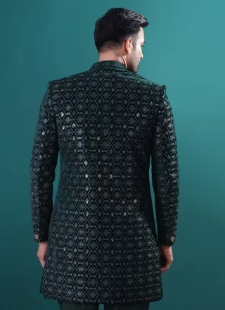 Imported Kurta Payjama with Jacket with Machine Embroidery Work