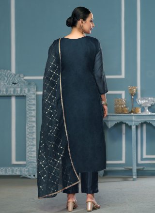 Incredible Green Organza Salwar Suit