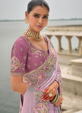 Invigorating Lavender Jacquard Classic Sari
