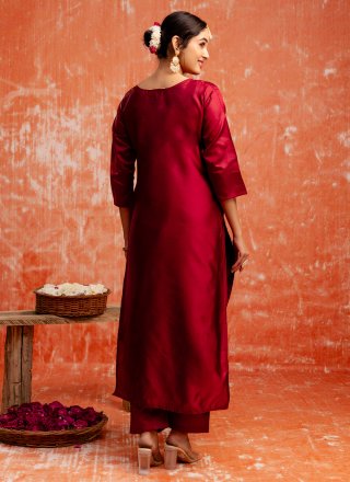 Jacquard and Zari Work Cotton Salwar Suit 