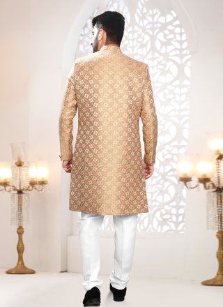 Jacquard Indo Western In Peach