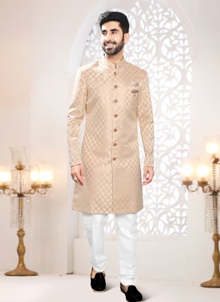Jacquard Indo Western with Woven Work