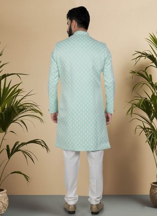 Jacquard Indo Western with Woven Work