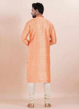 Jacquard Work Silk Kurta Pyjama