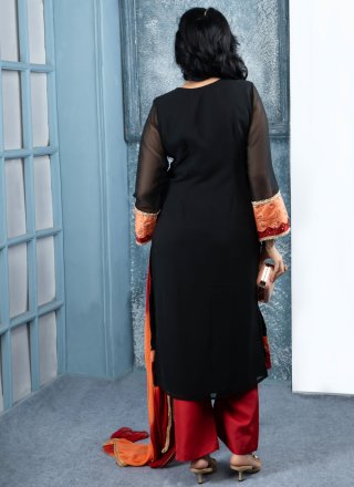 Jazzy Black Georgette Salwar Suit