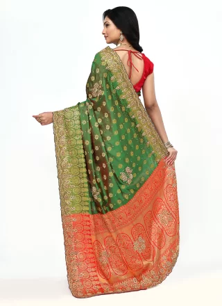 Kanjivaram Silk Trendy Saree with Hand Work