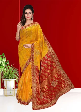 Kanjivaram Silk Trendy Saree with Hand Work