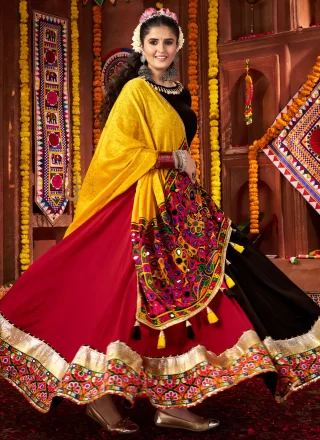 Lace and Print Work Cotton Readymade Lehenga Choli In Multi Colour
