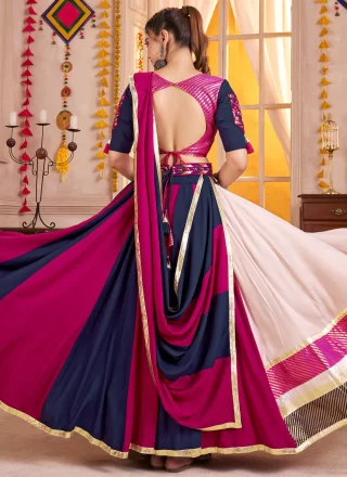 Lace Work Cotton Readymade Lehenga Choli In Multi Colour