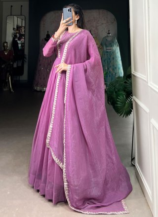 Lavender and Magenta Crush  Designer Gown