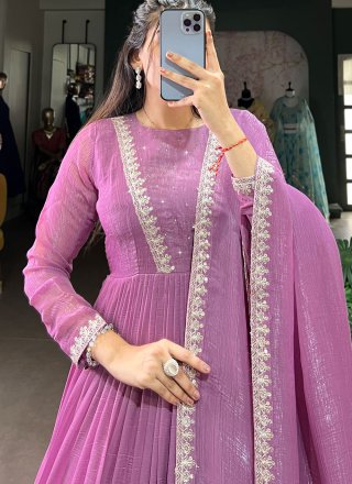 Lavender and Magenta Crush  Designer Gown