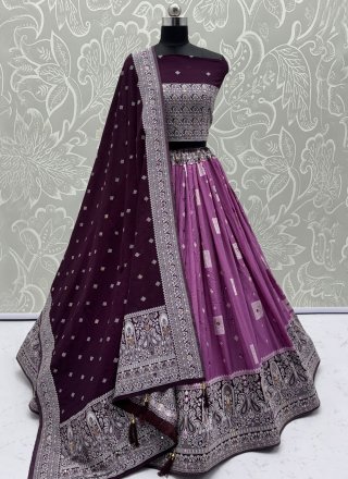 Lavender Georgette Lehenga Choli
