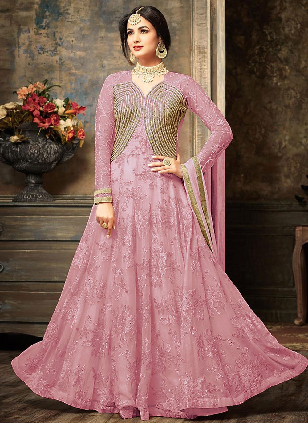 Magenta Salwar Kameez: Magenta Colour Salwar Suit Sareeka