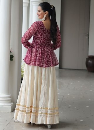 Magnetic Mauve Cotton Lehenga Choli