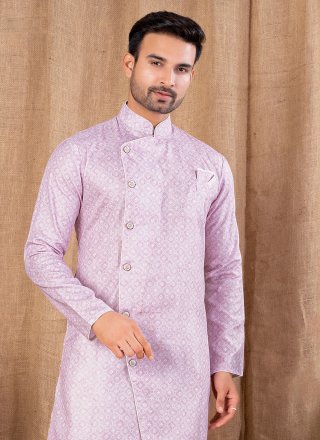 Magnificent Pink Cotton Silk Indo Western