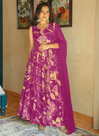 Magnificent Rani Georgette  Designer Gown