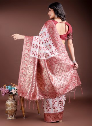 Maroon Cotton Classic Saree