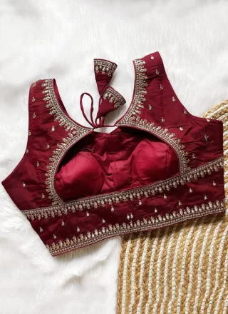 Maroon Silk Blouse