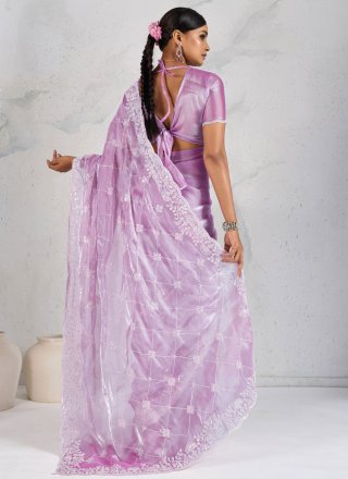 Mauve Burburry Traditional Saree