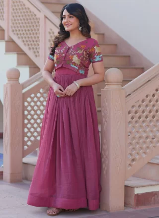Mauve Crush Designer Gown