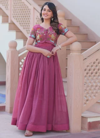 Mauve Crush Designer Gown