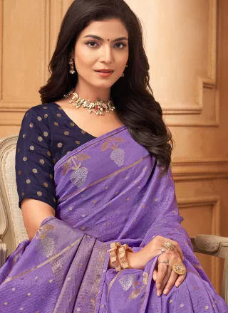 Mauve Silk Classic Saree