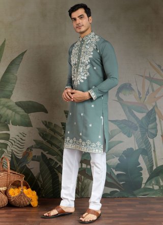 Men Brown Silk Embroidered, Sequins and Thread Work Kurta Mens Wear