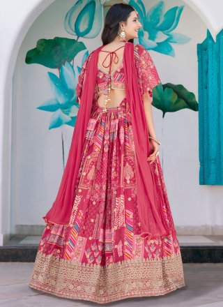 Miraculous Rani Chinon A - Line Lehenga Choli